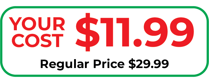 Your cost $11.99 Regular Price $29.99
