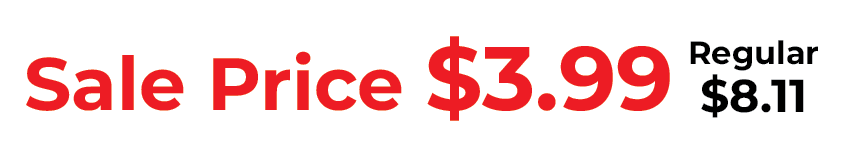 Sale Price $3.99 Regular $8.11